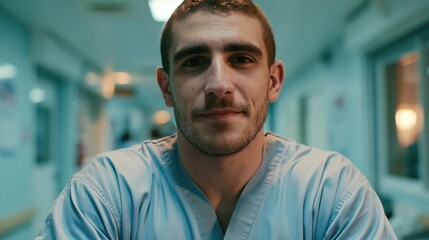 Obraz premium Neurodiversity Workplace Young French Man With Steady Expression