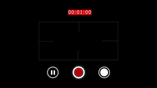 Screen animation recoding ,countdown recoding hood, animation box frame live streaming overlay 4k video.