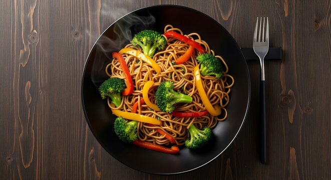 Delicious Stir Fry Noodles with Vegetables.