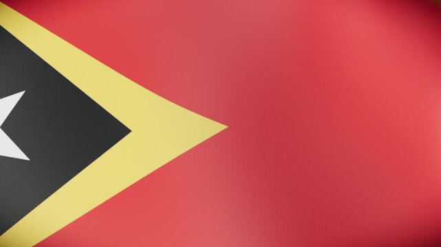 Dynamic 3D Timor Leste flag gracefully waving, a solid corporate green screen seamless loop video background