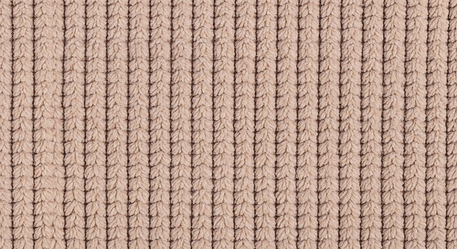 Beige corduroy fabric texture with vertical ribbed pattern
