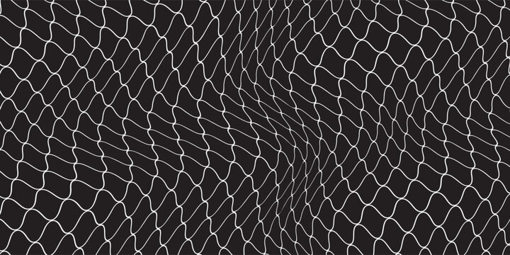 Curved net pattern. Seamless design for sportswear or equipment like soccer goals, volleyball nets, basketball hoops, hockey nets, and athletic gear. Vector net dynamic eps 10