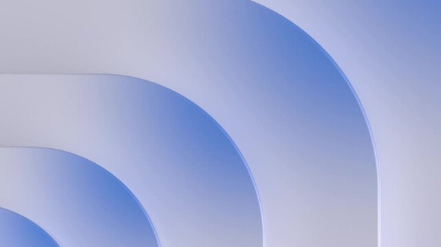 Seamless loop animation of abstract geometric shapes moving smoothly. Elegant blue gradient background perfect for corporate presentations, modern design, and minimal digital art projects.