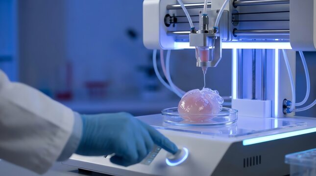 Advanced Medical Laboratory with 3D Bioprinting Technology.