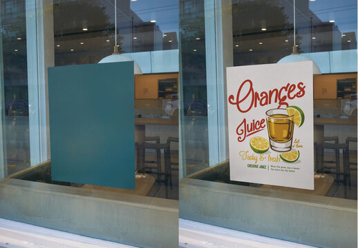 Cafeteria Information Poster Sign Mockup 