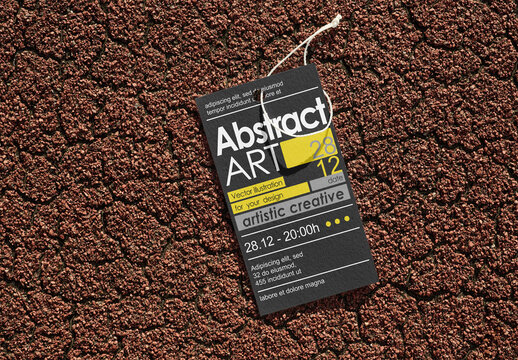 Blank Hang Tag Mockup Template