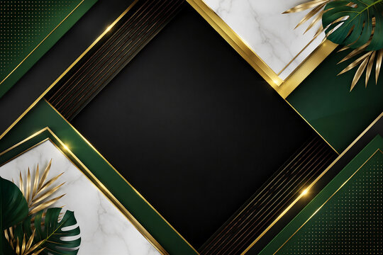 green frame with golden ornament