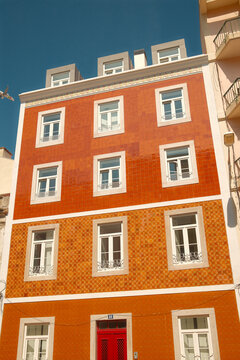 Traditional Colorful Architecture and Azulejos in Lisbon