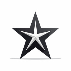 Obraz premium Modern Black and White Star Icon