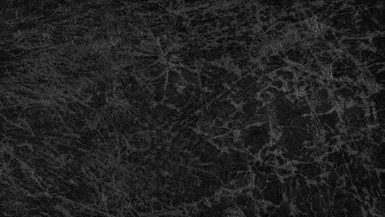 Fototapeta premium Dark black background with fine white lines. Textured pattern imitates natural aged leather. Ideal for graphic projects requiring minimalist depth.