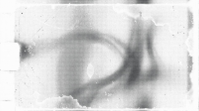 Black and white halftone texture background abstract distressed dot pattern for retro pop art design