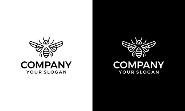 bee logo line art inspiration