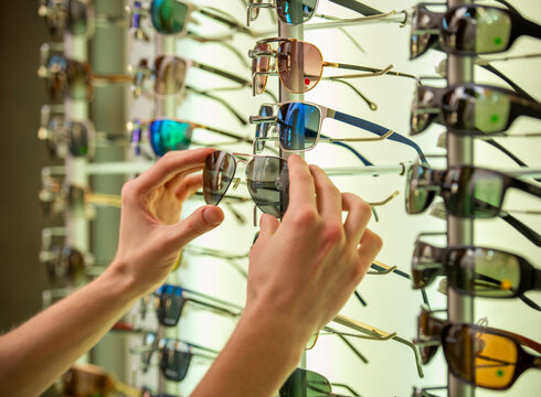 Trying On Sunglasses.