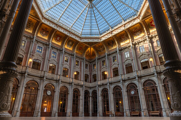 Obraz premium Historic Interior Hall of Palácio da Bolsa in Porto Portugal