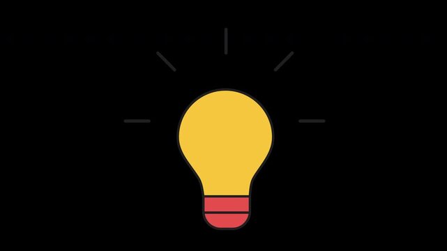 Lightbulb idea animation