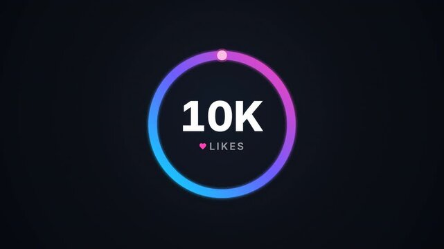 High-Tech Circular UI Ring Gauge Counting to 10K