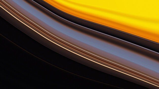 Abstract fluid yellow and blue wave composition with abstract