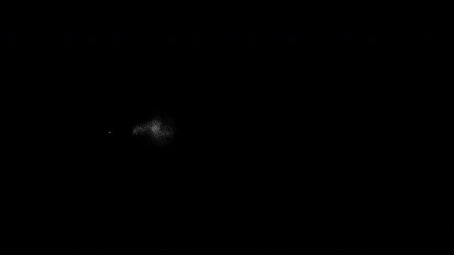 dust spray particles moving and floating around the screen