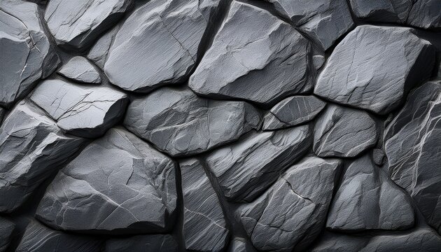 Rough Natural Stone Rock Texture Background With Grey Mineral Surface For Organic Design