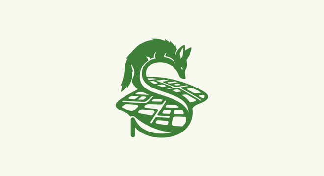 Green dragon logo with intricate scale pattern design.