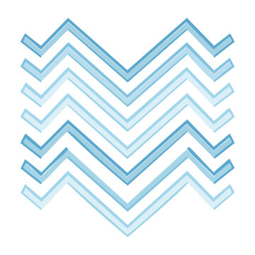 Light blue zigzag pattern on white background