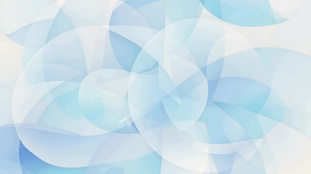 Abstract blue and white overlapping translucent geometric shapes background