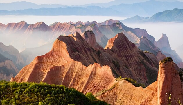 danxia landform in jingbian northern shaanxi