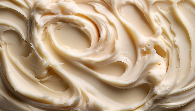Overhead Texture Of Creamy Shea Butter Forming The Background