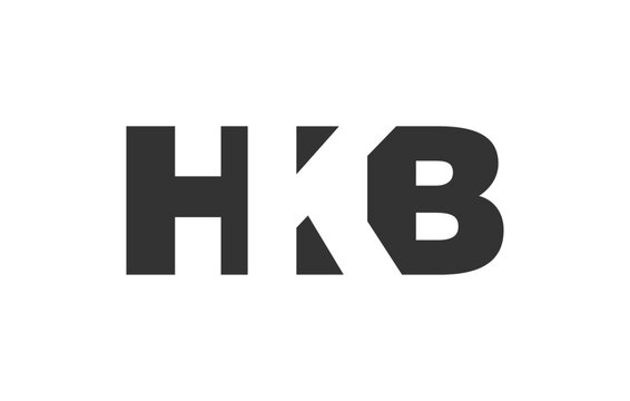 HKB logo design. Initial letter H K B bold font style for tech startups, consulting, corporate branding. Creative company name, headlines typography identity, trendy logotype.