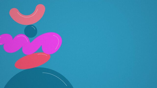 Playful abstract shapes dance in a vibrant, modern animation with a clean and simple design perfect for captivating attention in your next project