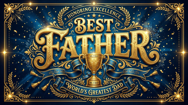 Best Father Award Typography