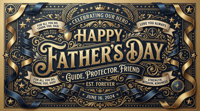 Premium Father&rsquo;s Day Typography Background