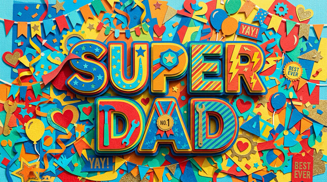 Super Dad Celebration Typography