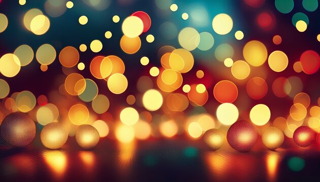 Luzes De Natal E Ano Novo Desfocadas Efeito Bokeh Para Serem Usadas Como Recursos Graficos