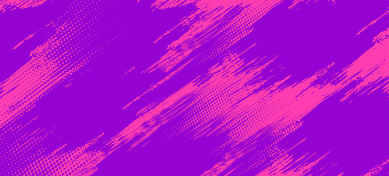 Running Poster Design %E2%80%93 Abstract Colorful Splash Illustration in Purple and Blue for City Marathon