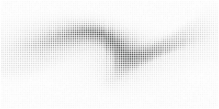 Abstract dot matrix pattern with halftone effect in black and white halftone abstract monochrome background