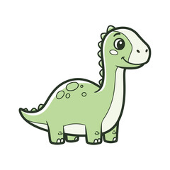 Fototapeta premium Green Dino Toy Dinosaurs Cartoon Standing
