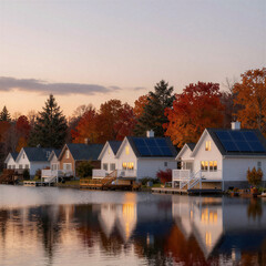 Fototapeta premium Lakeside Autumn Mirror