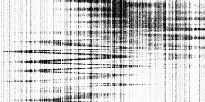 Black and white glitch texture background with vertical lines and analog static noise