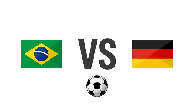 Brazil versus germany flags with soccer ball on white background and,  football 2026, And, Football 2026, World Cup 2026, World Cup, FIFA World Cup 2026, Football final 2026 