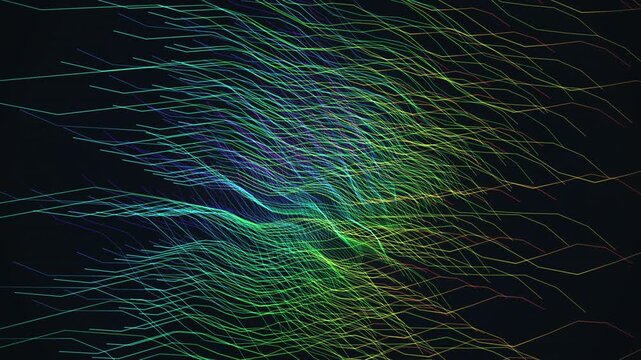 A mesmerizing seamless 4K loop of a glowing crimson warp grid morphing through an abstract topology field in rich volumetric light. Ideal for data visualization, meditation background. 4K UHD.