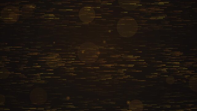 A mesmerizing seamless 4K loop of a amber streams of glowing data dashes raining through digital space drifting in hypnotic slow motion. Ideal for corporate background, music video. 4K UHD.
