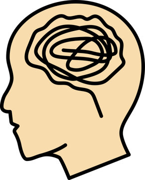 A lot of things in mind outline icon