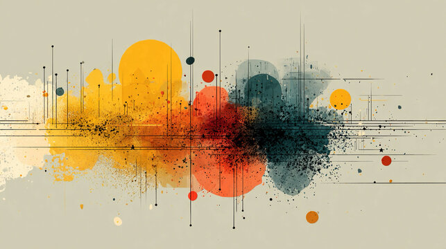 Algorithmic bias visualization - Abstract uneven forms conceptual imbalance visual energy asymmetry dynamic composition minimalistic design expressive symbolic computational fairness