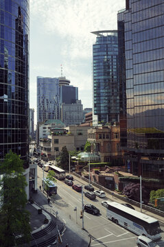 downtown metropolitan Vancouver, Canada near cruise port terminal