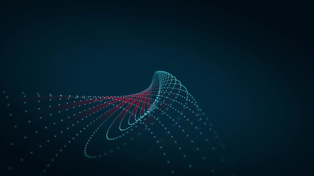 abstract lines and dots loop animation 4k video