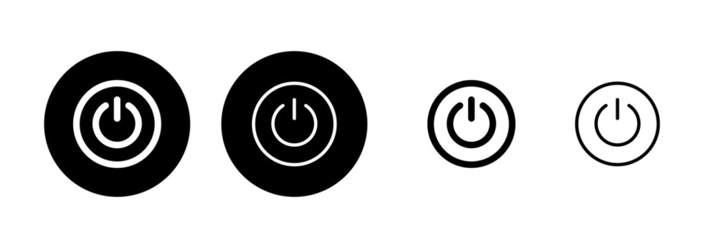 Power icon logo design. Power Switch sign and symbol. Electric power