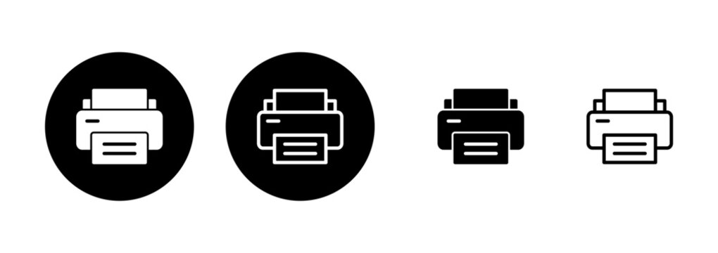Print icon logo design. printer sign and symbol