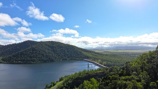 Spectacular aerial photo of Proserpine Dam Queensland Australia