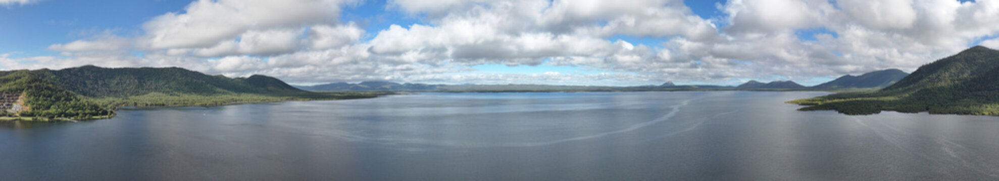 Spectacular aerial parorama of Proserpine Dam Queensland Australia